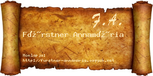 Fürstner Annamária névjegykártya
